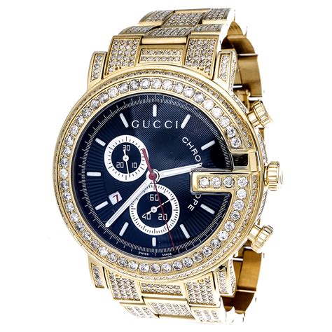 mens gucci diamond watch|gucci watch on sale men's.